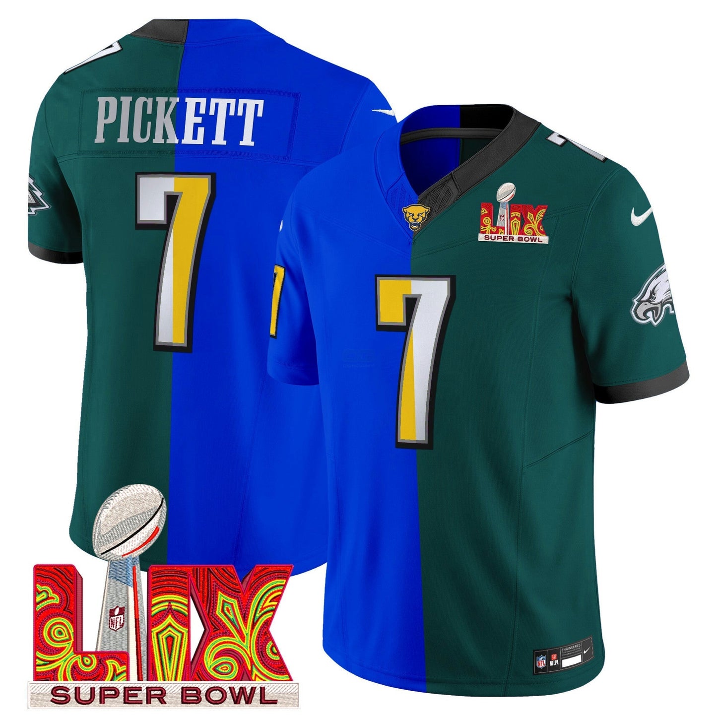 Camisa NFL Split Midnight Verde Super Bowl LIX & College Football Vapor Limited Jersey