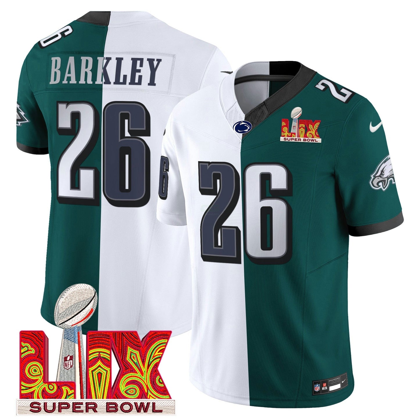 Camisa NFL Split Midnight Verde Super Bowl LIX & College Football Vapor Limited Jersey