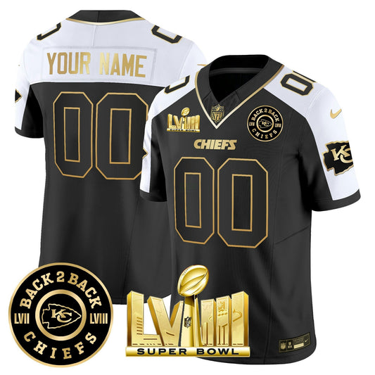 Camisa NFL Super Bowl LVIII & Back 2 Back Patch Vapor Jersey V4
