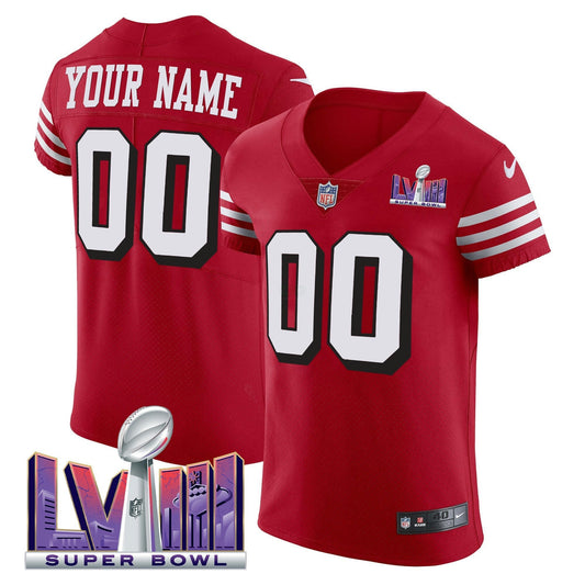 Camisa NFL Super Bowl LVIII Dourada Patch Vapor Elite Jersey
