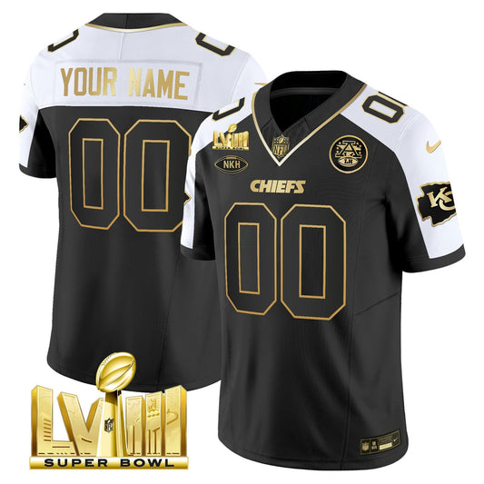 Camisa NFL Super Bowl LVIII Dourada Patch Vapor Jersey V3