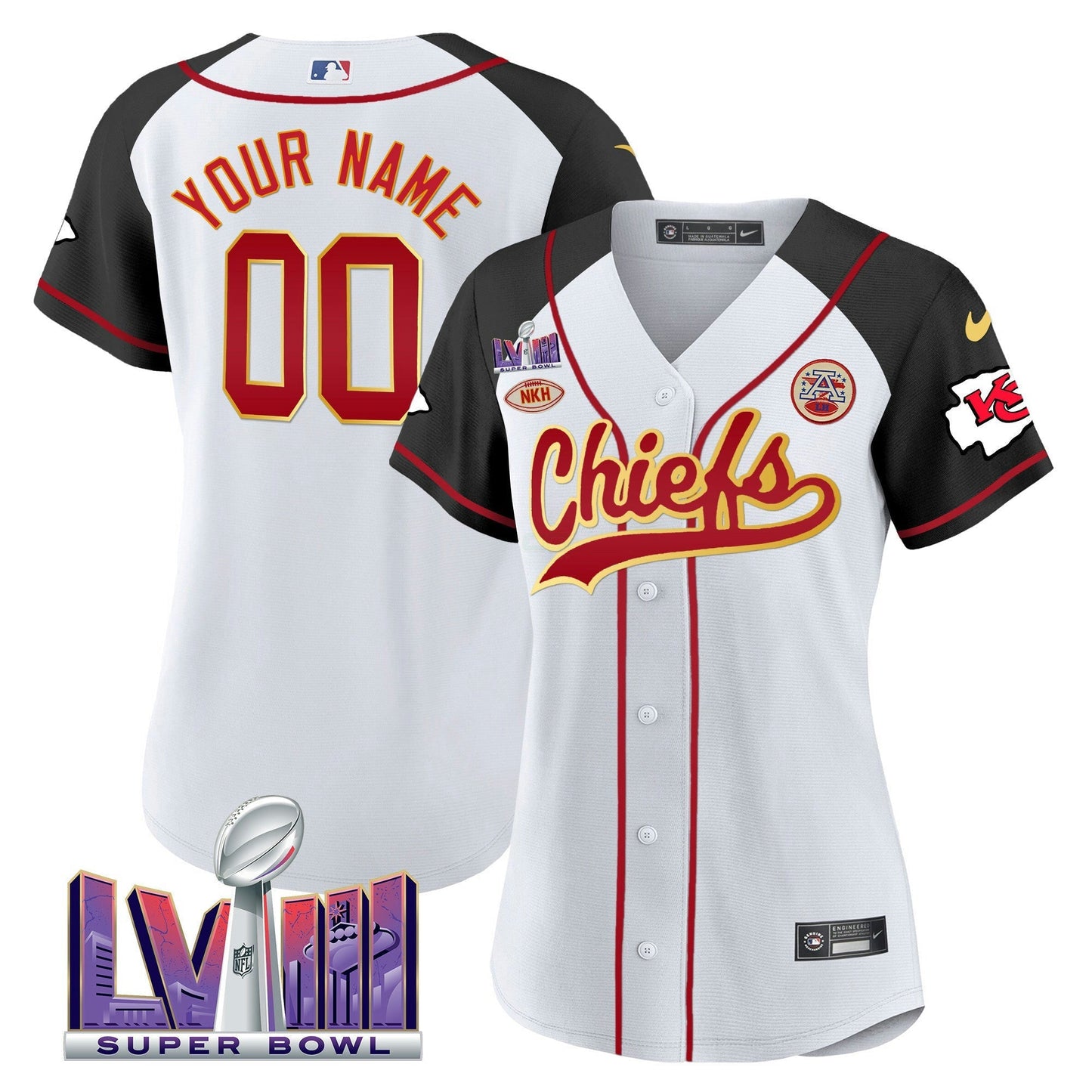 Camisa NFL Kansas City Chiefs Super Bowl LVIII Patch Jersey