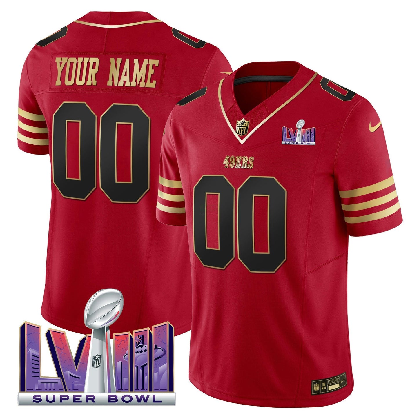 Camisa NFL Super Bowl LVIII Patch Vapor Jersey