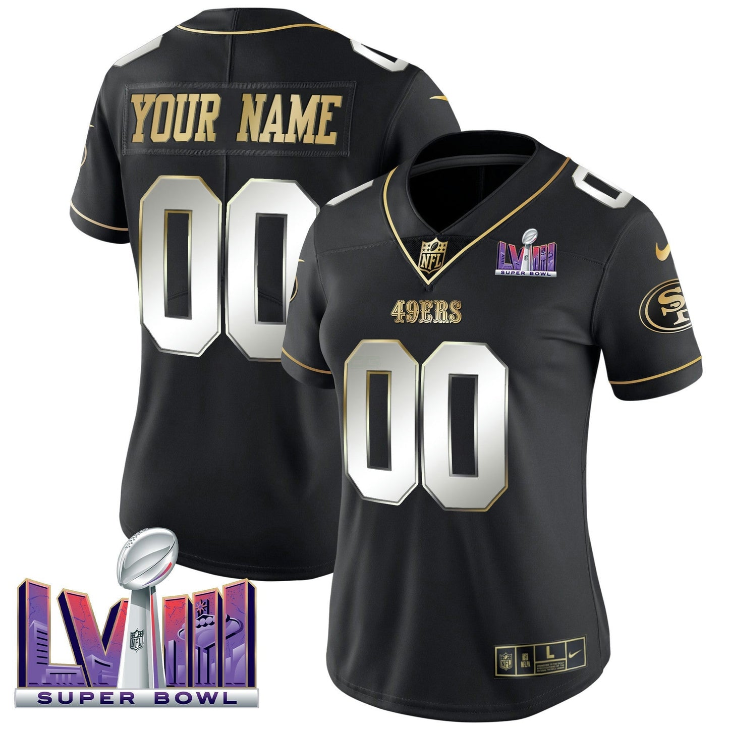 Camisa NFL Super Bowl LVIII Patch Vapor Jersey