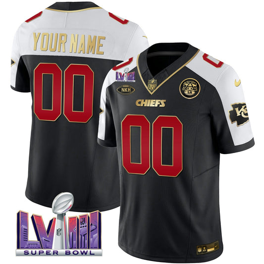 Camisa NFL Kansas City Chiefs Super Bowl LVIII Patch Vapor Jersey V2