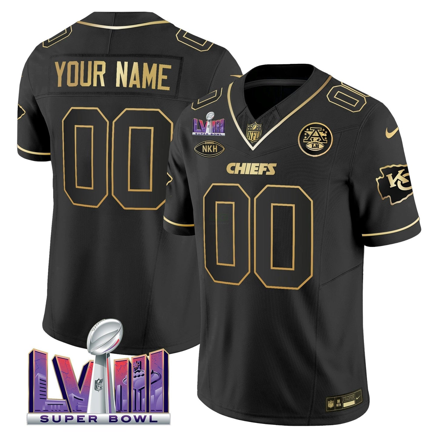 Camisa NFL Super Bowl LVIII Patch Vapor Jersey V3