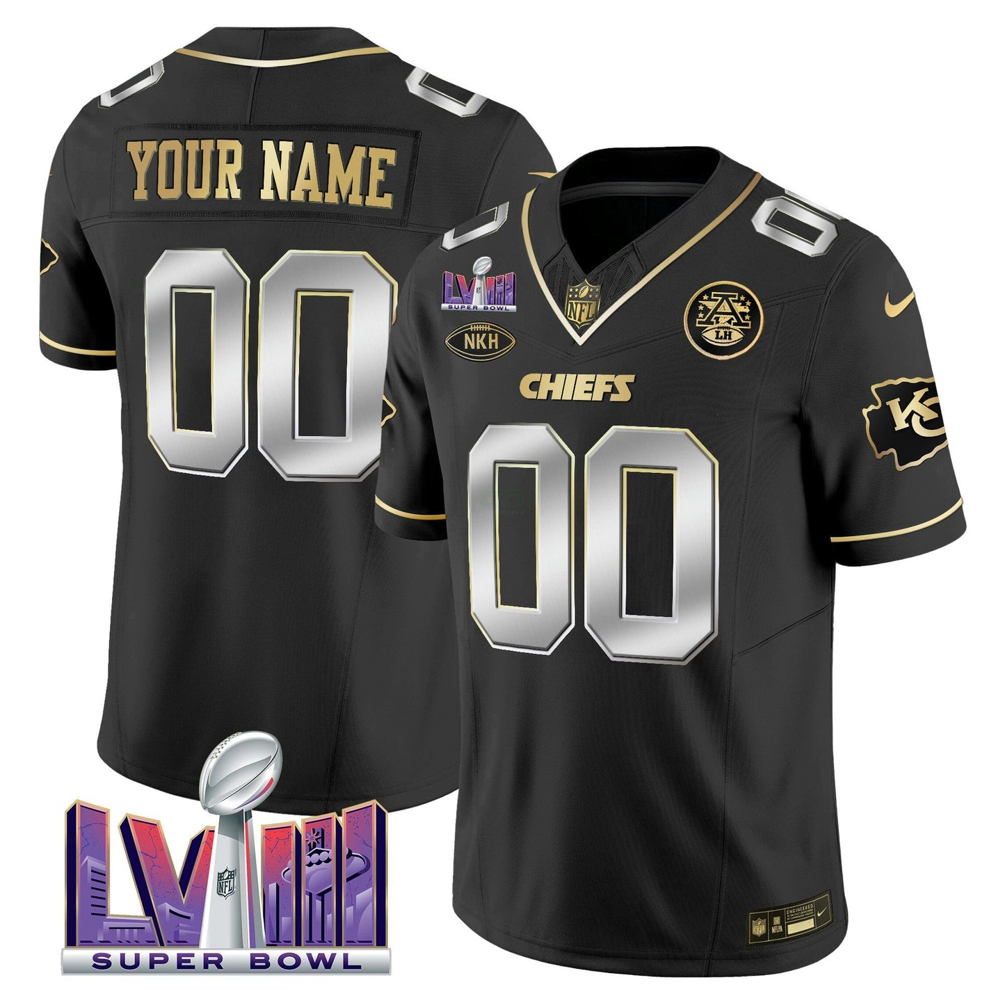 Camisa NFL Super Bowl LVIII Patch Vapor Jersey V3