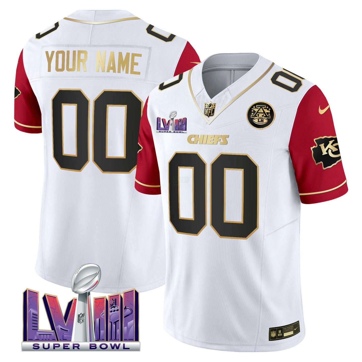 Camisa NFL Super Bowl LVIII Patch Vapor Jersey V4