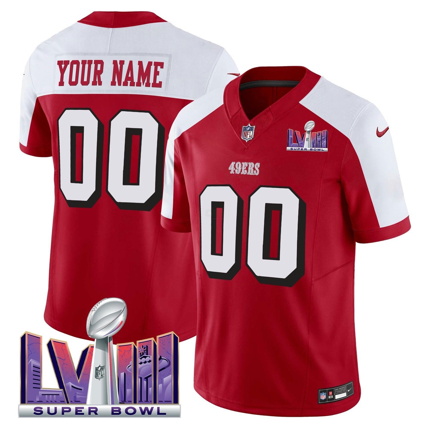 Camisa NFL Super Bowl LVIII Patch Vapor Limited Jersey V2