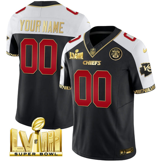 Camisa NFL Super Bowl LVIII Pattern Gold Vapor Jersey V2