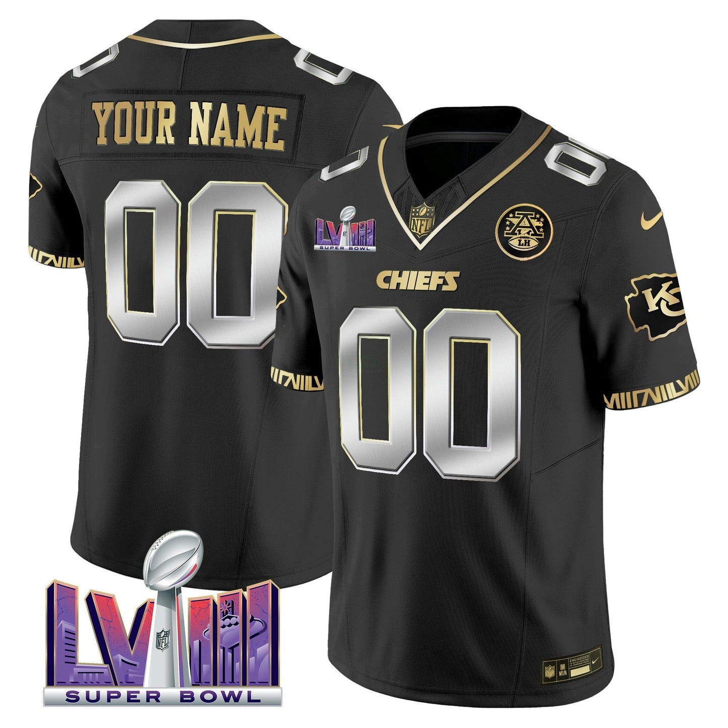 Camisa NFL Super Bowl LVIII Pattern Vapor Jersey V2