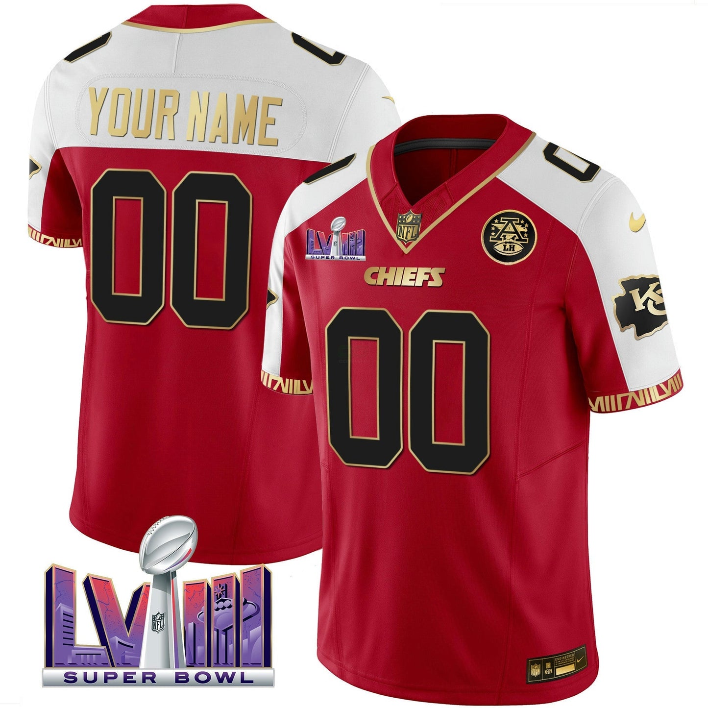 Camisa NFL Super Bowl LVIII Pattern Vapor Jersey V2