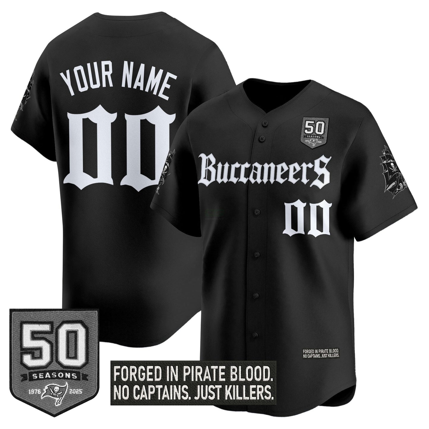 Camisa NFL Tampa Bay ‘Gothic Pirate Shadows Edition’ Vapor Jersey