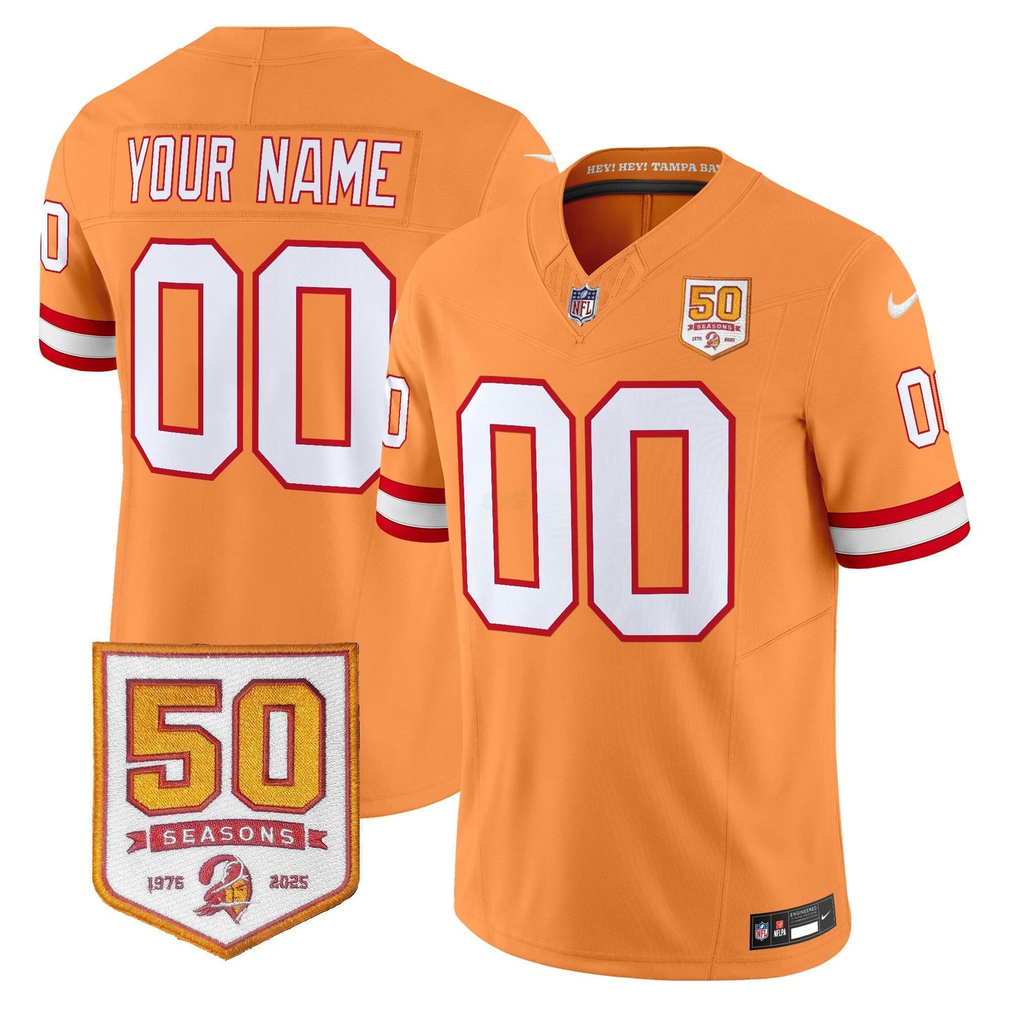 Camisa NFL Tampa Bay Throwback 50th Season Patch Vapor Limited Jersey