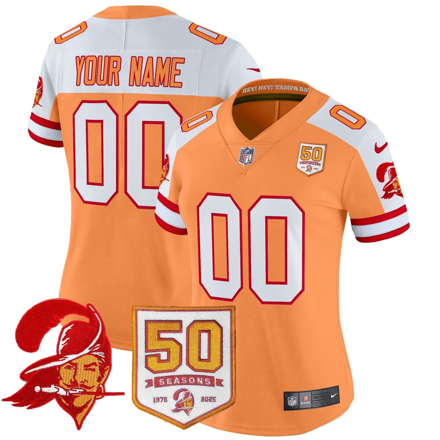 Camisa NFL Tampa Bay Throwback 50th Season Patch Vapor Limited Jersey