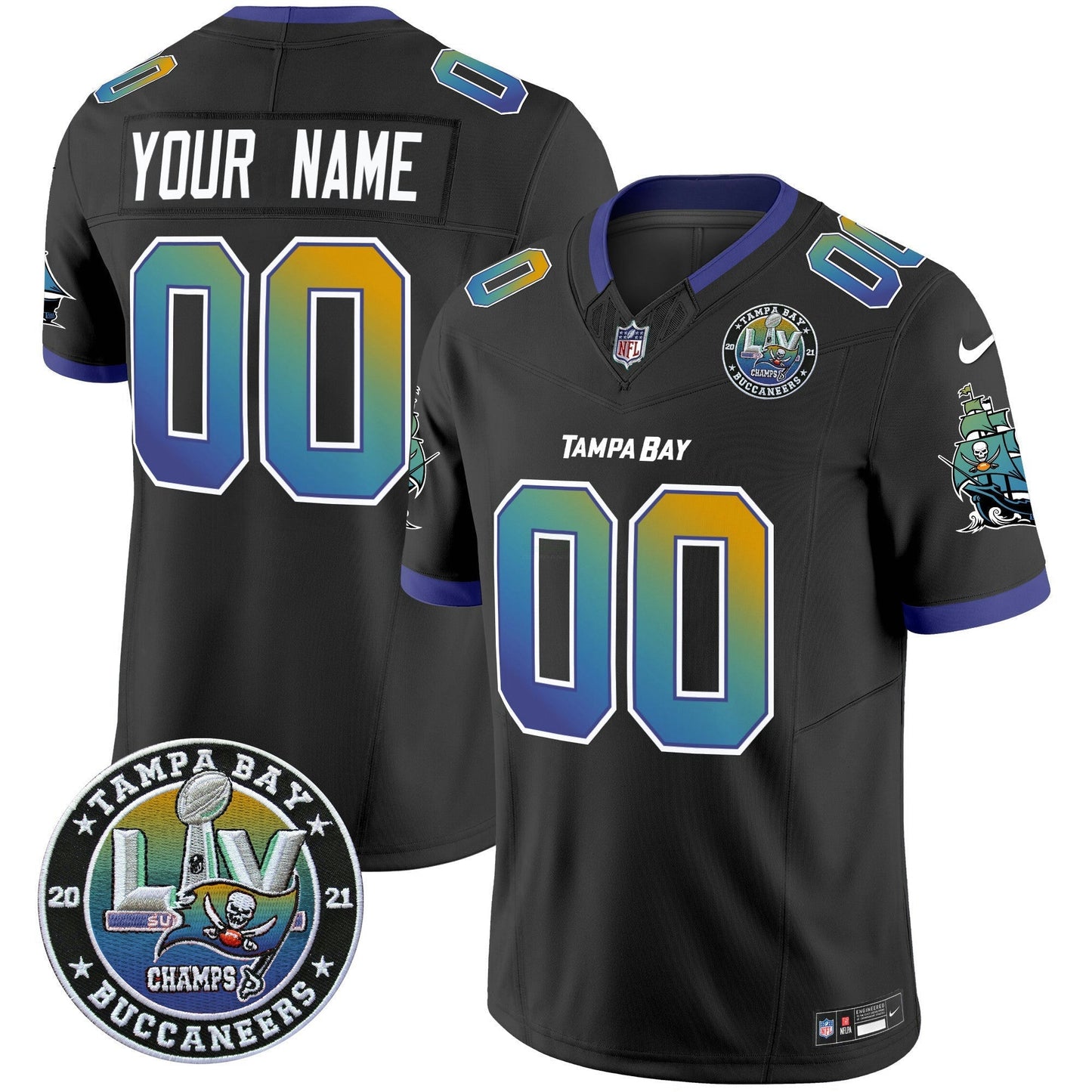 Camisa NFL “Tampa City” Super Bowl LIV Patch Vapor Limited Jersey