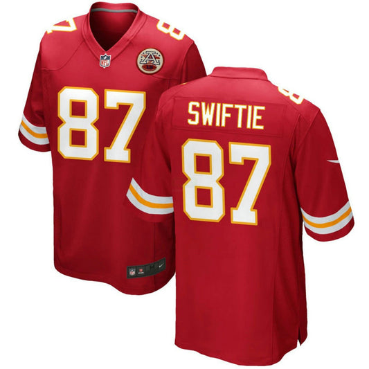 Camisa NFL Taylor Swift Swiftie Kansas City Vermelha Jersey - Vermelha