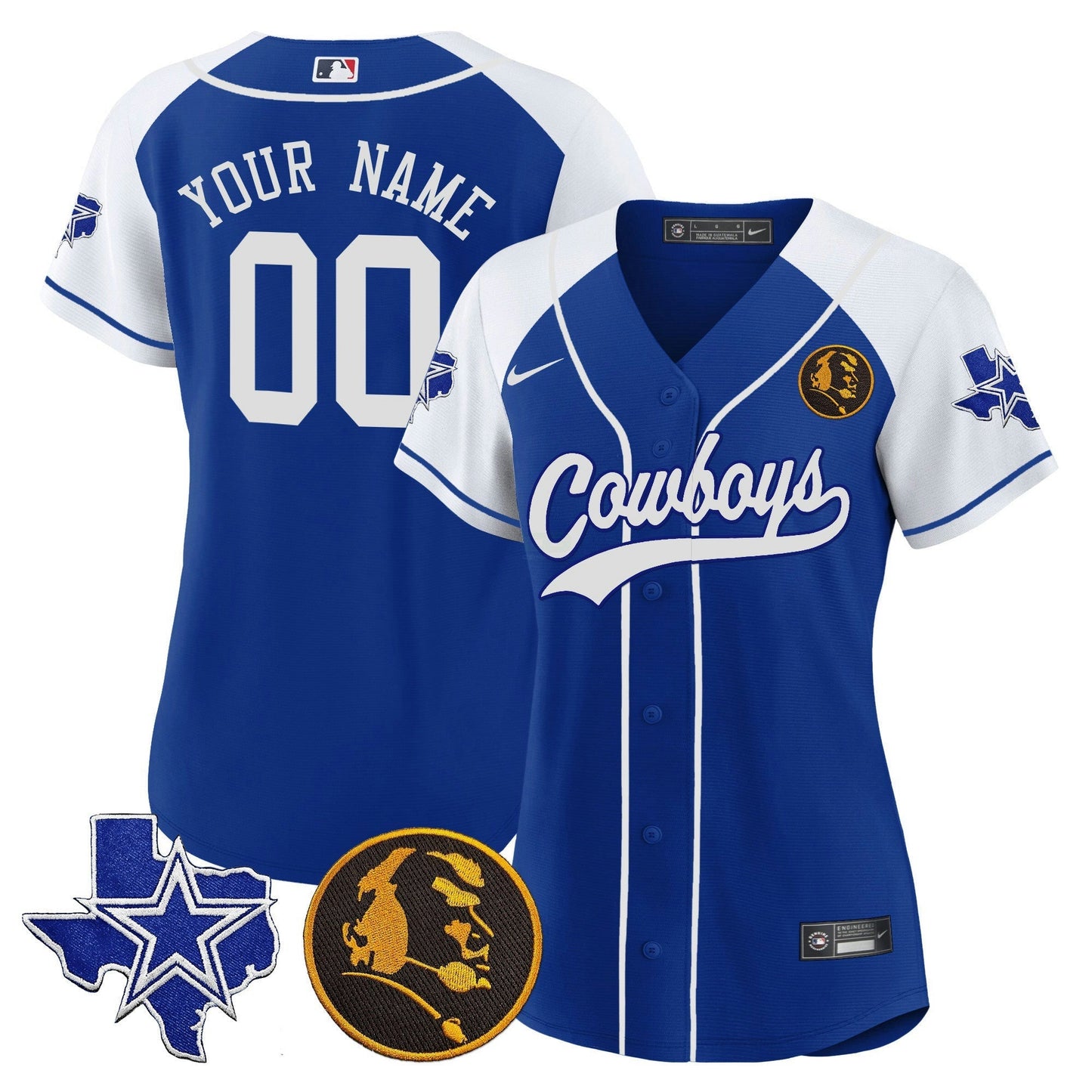 Camisa NFL Texas & John Madden Patch Jersey