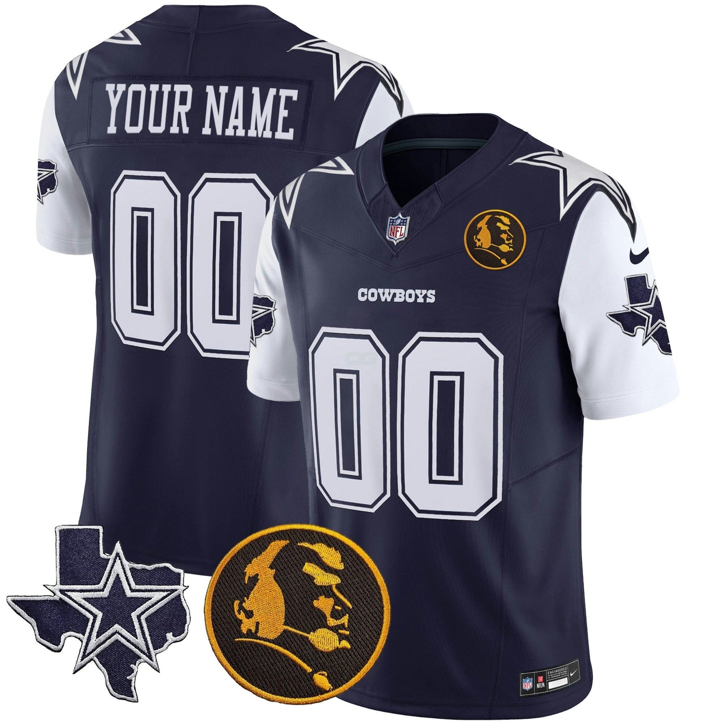 Camisa NFL Texas & John Madden Patch Vapor Limited Jersey