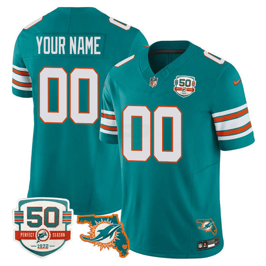 Camisa NFL Throwback 50th Perfect Season & Florida Patch Vapor Jersey