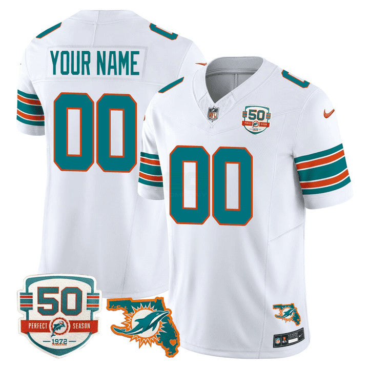 Camisa NFL Throwback 50th Perfect Season & Florida Patch Vapor Jersey
