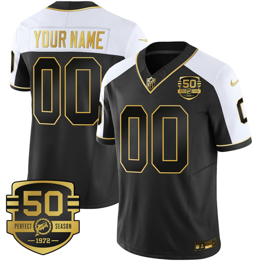 Camisa NFL Miami Dolphins Throwback Dourada Vapor Jersey