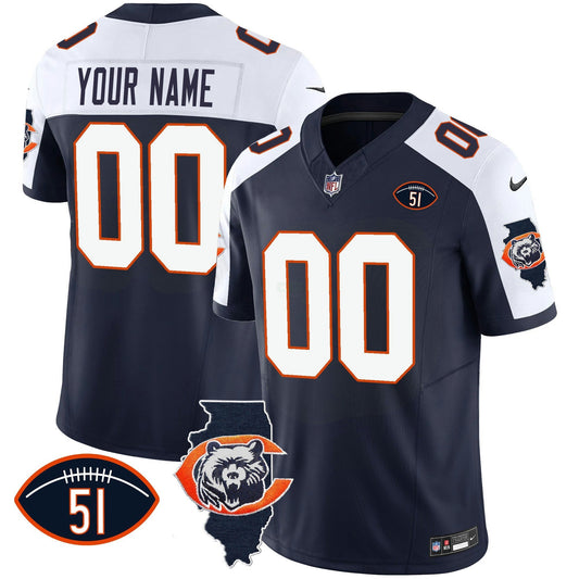 Camisa NFL Throwback Illinois Patch Vapor Jersey