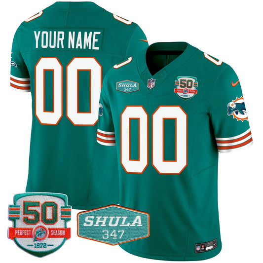 Camisa NFL Throwback Shula 347 Patch Vapor Jersey
