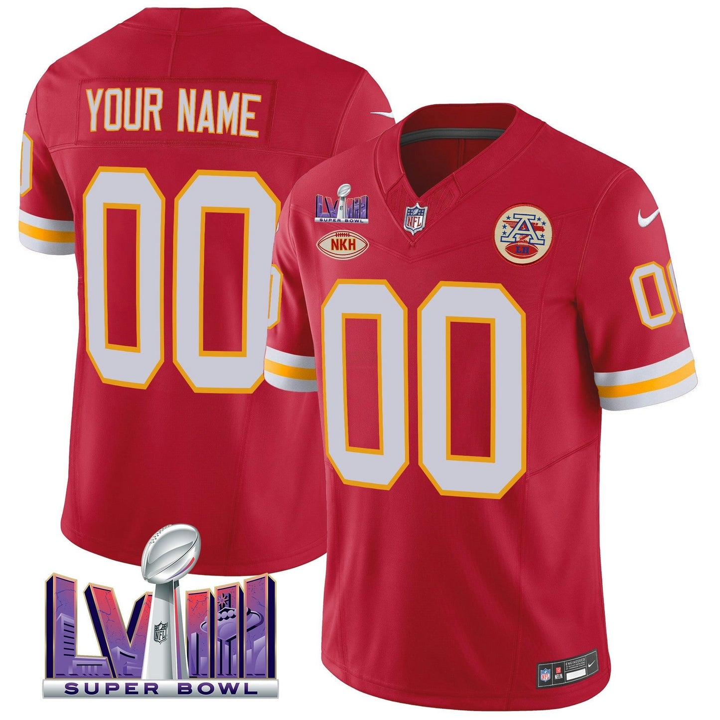 Camisa NFL Throwback Super Bowl LVIII Vapor Jersey