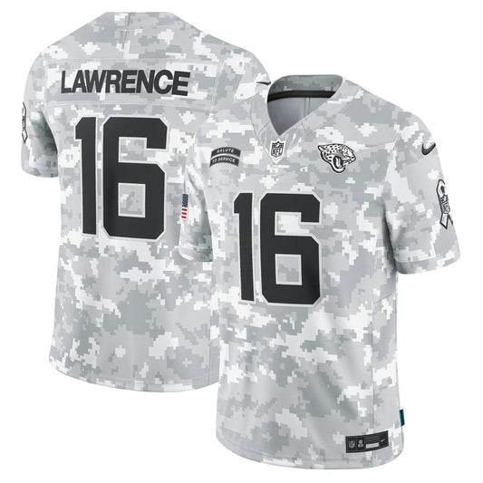 Camisa NFL Trevor Lawrence Jacksonville 2024 Salute to Service Vapor Limited Jersey – Arctic Camo - Arctic Camuflada