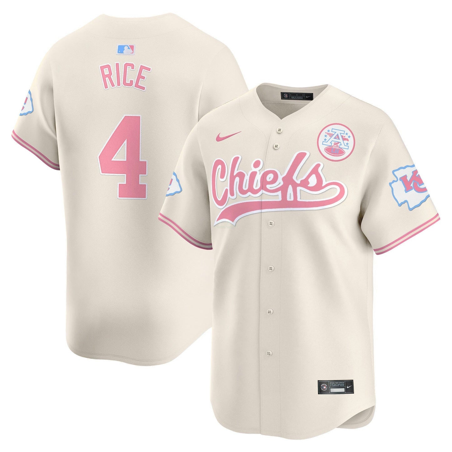Camisa NFL Kansas City Chiefs Unisex Bubblegum Pink Vapor Premier Limited Jersey