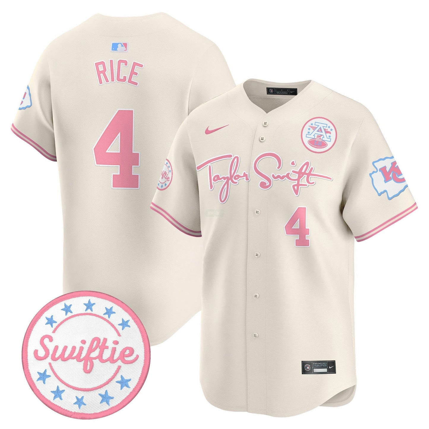 Camisa NFL Unisex Taylor Swift Bubblegum Pink Vapor Premier Limited Jersey