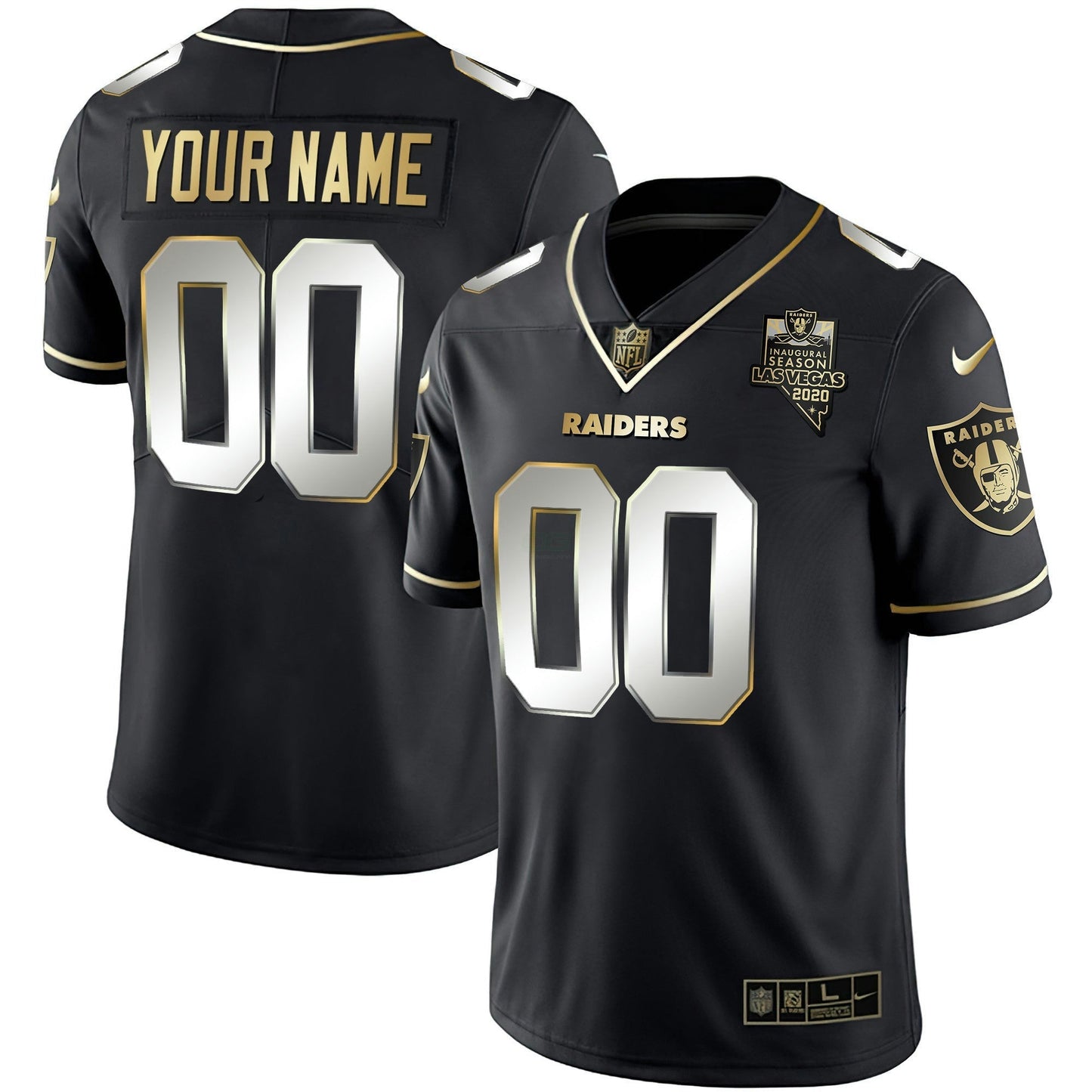 Camisa NFL Vapor Dourada Custom Name and Number