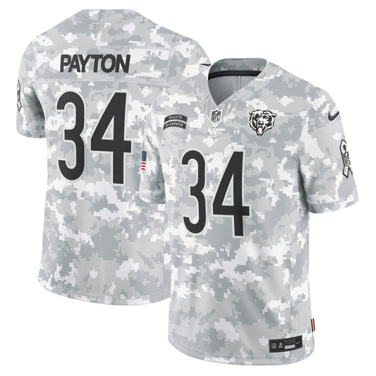Camisa NFL Walter Payton Chicago 2024 Salute to Service Vapor Limited Jersey – Arctic Camo - Arctic Camuflada