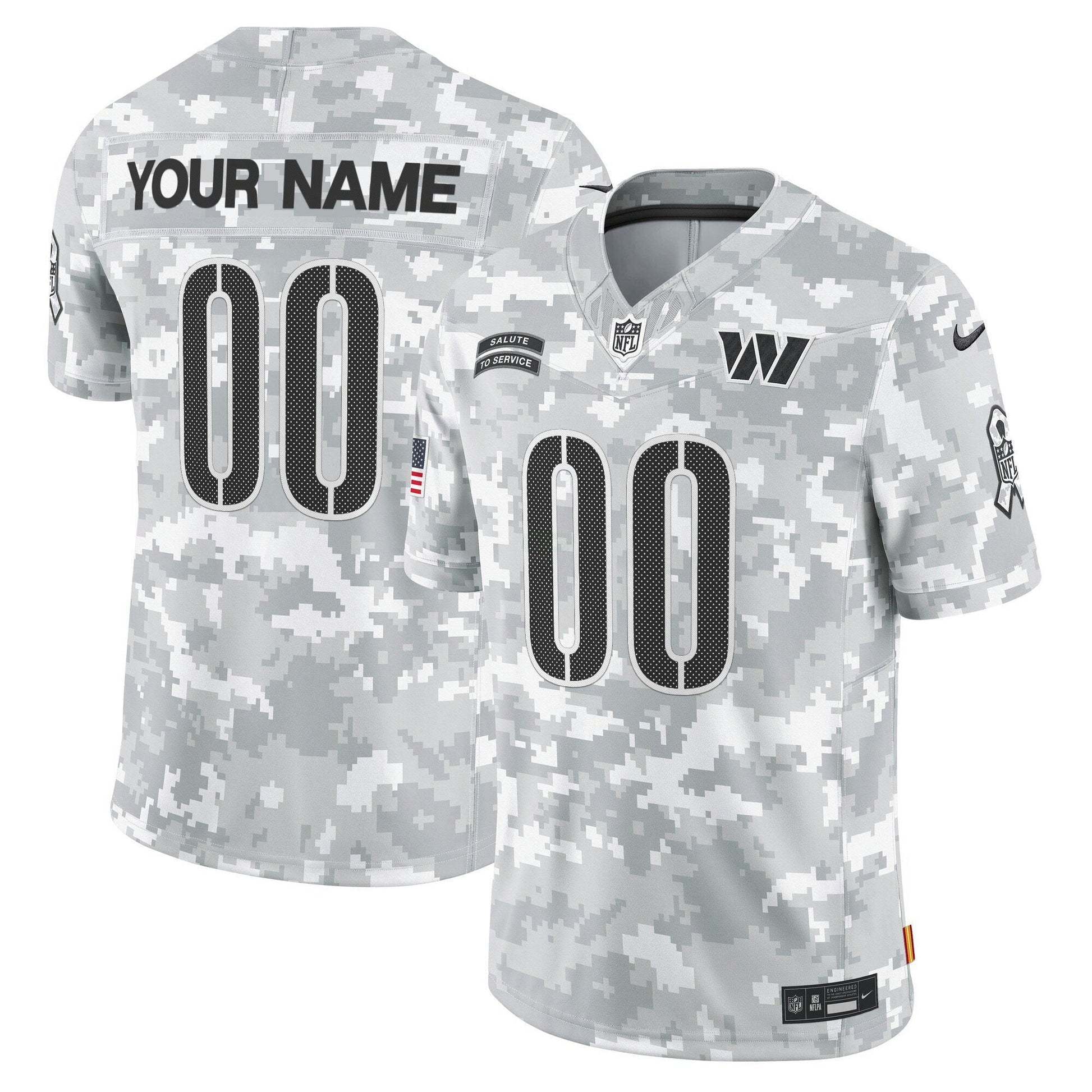 Camisa NFL Washington 2024 Salute to Service Vapor Limited Jersey – Arctic Camo - Custom