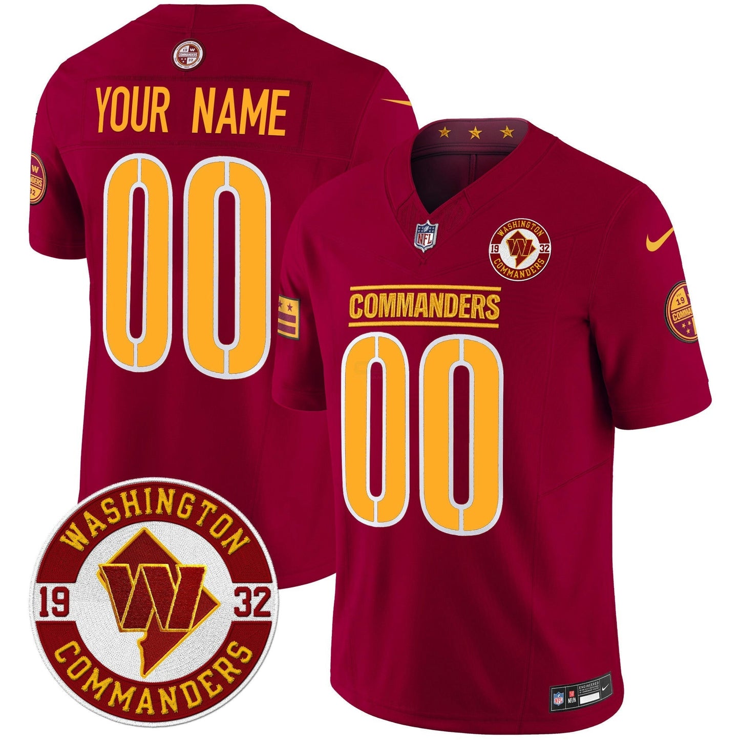 Camisa NFL Washington 2024 Vapor Limited Jersey – Est. 1932 Patch