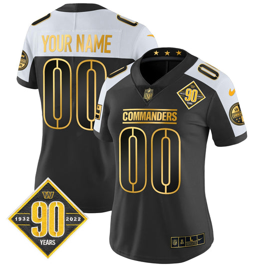 Camisa NFL Washington 90th Anniversary Patch Dourada Vapor Jersey