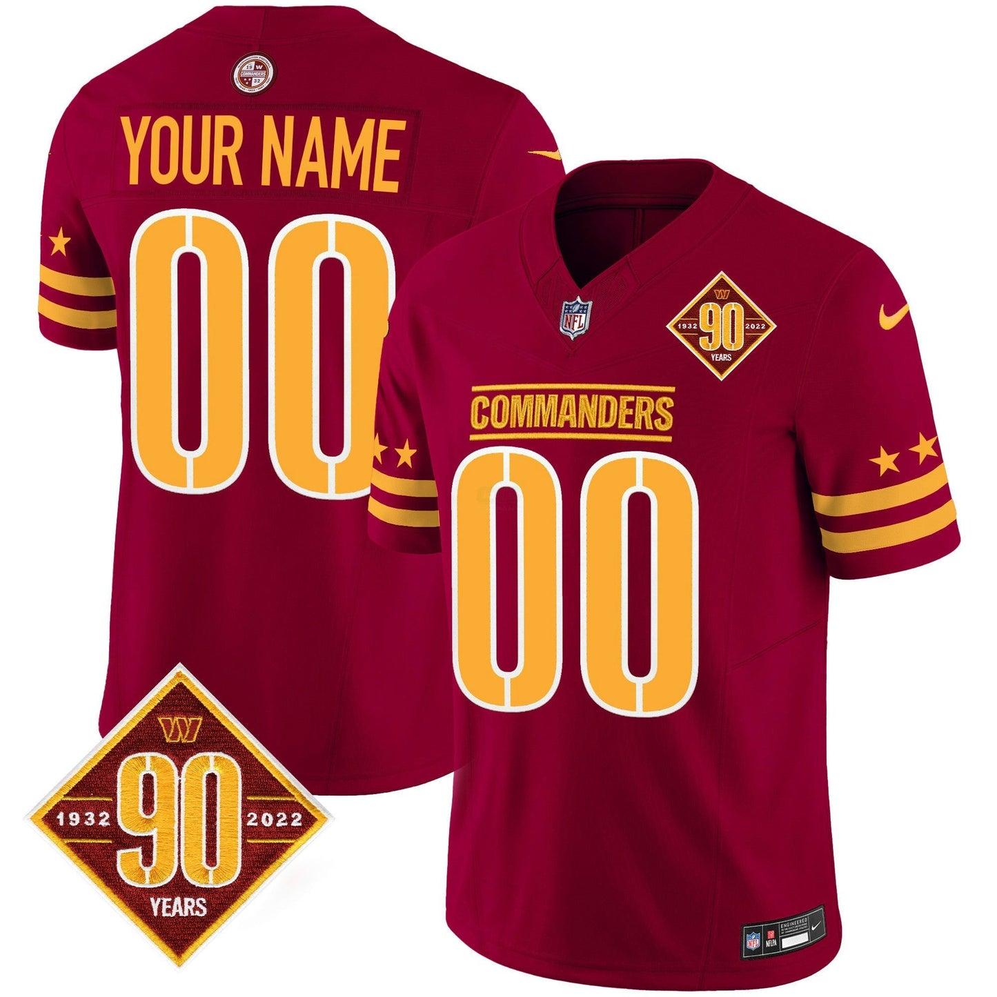 Camisa NFL Washington 90th Anniversary Patch Vapor Limited Jersey
