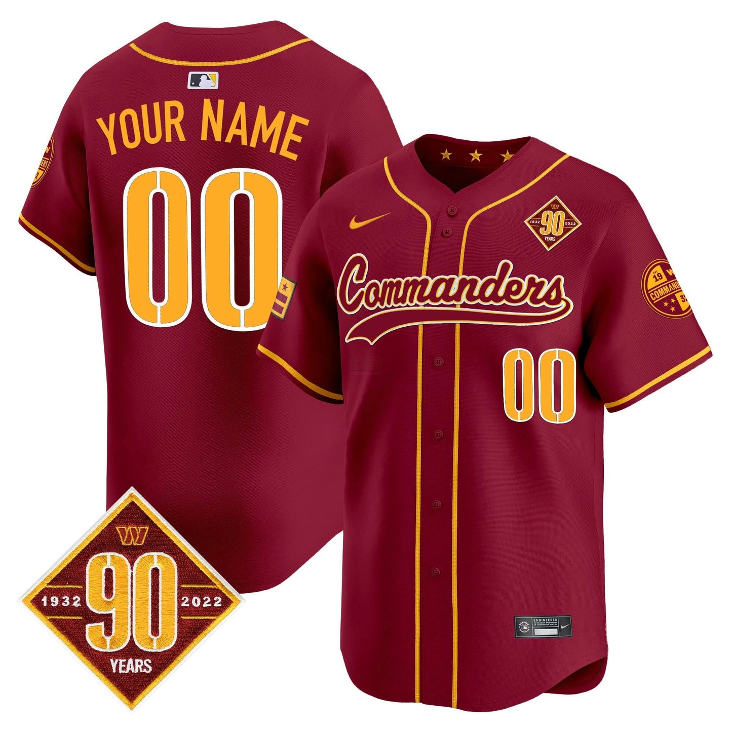 Camisa NFL Washington 90th Anniversary Patch Vapor Premier Limited Jersey