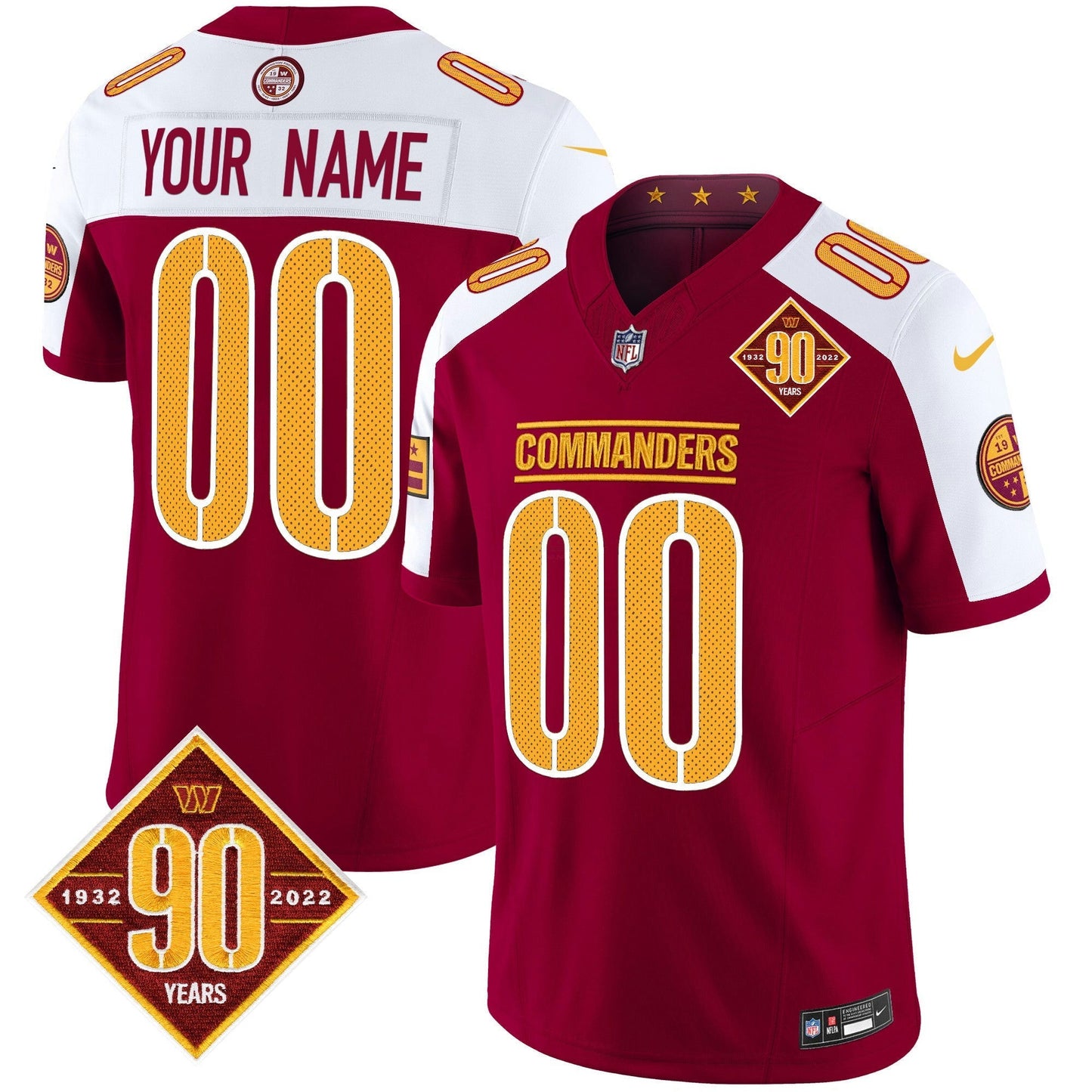 Camisa NFL Washington 90th Anniversary Vapor Limited Jersey V4