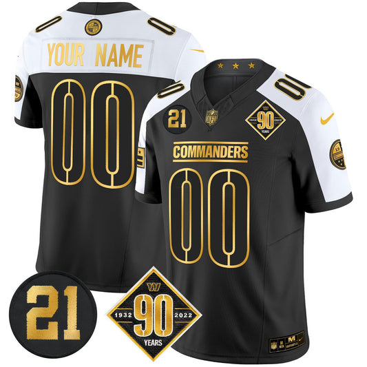 Camisa NFL Washington 90th & Sean Taylor Patch Dourada Vapor Limited Jersey