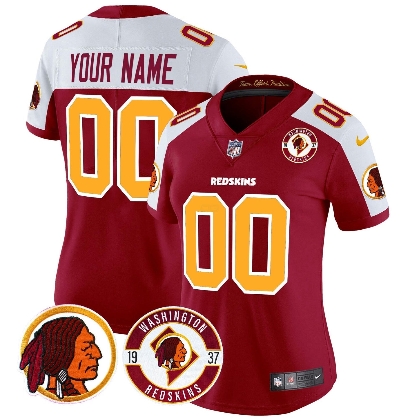 Camisa NFL Washington Commanders Washington Redskins 2024 Vapor Limited Jersey – Est. 1937 Patch