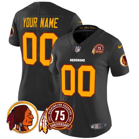Camisa NFL Washington Commanders Washington Redskins 75th Patch Throwback Vapor Limited Jersey