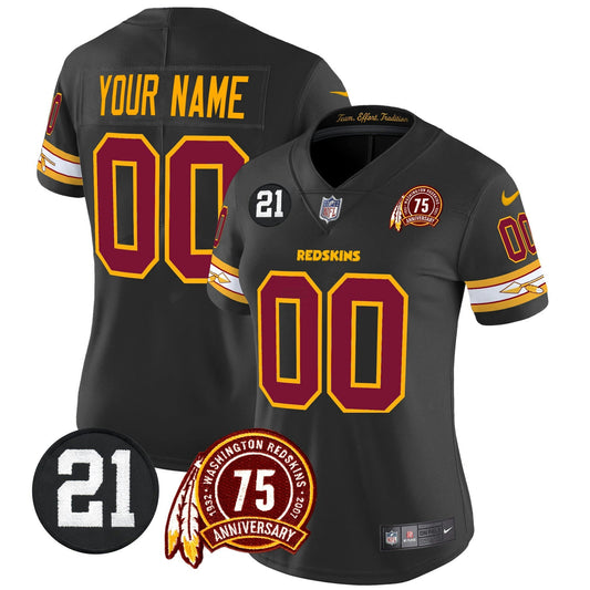 Camisa NFL Washington Commanders Washington Redskins 75th & Sean Taylor Patch Vapor Limited Jersey V2