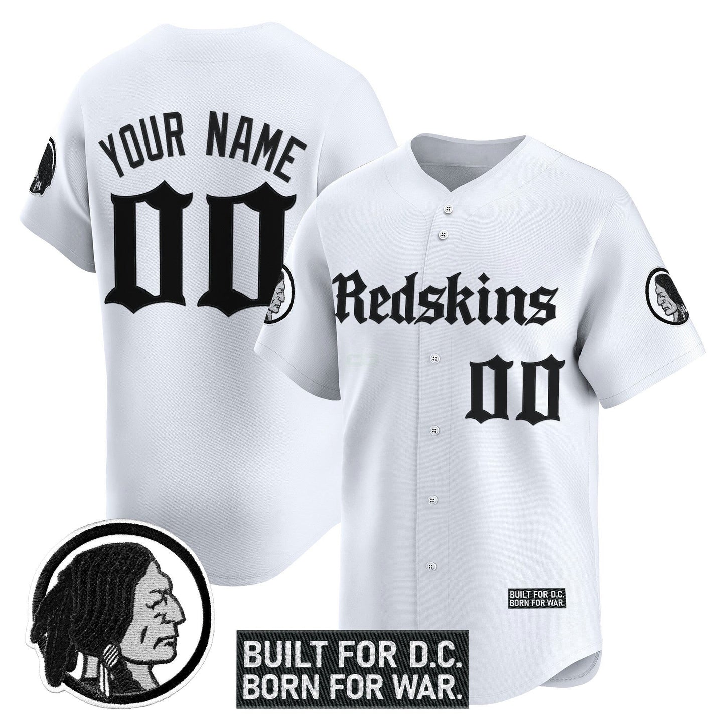 Camisa NFL Washington Commanders Washington Redskins ‘Gothic Capital Edition’ Vapor Jersey