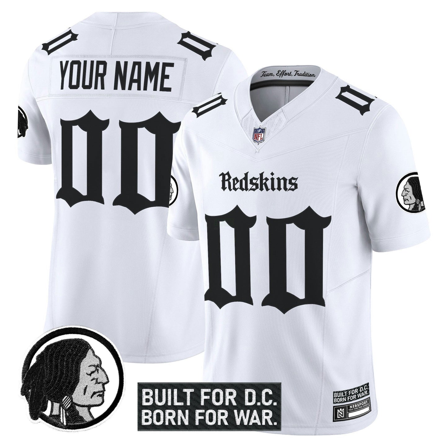 Camisa NFL Washington Commanders Washington Redskins ‘Gothic Capital Edition’ Vapor Limited Jersey V2