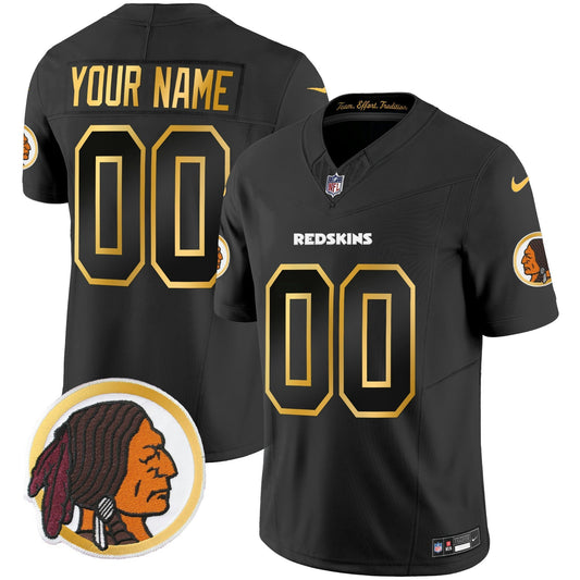 Camisa NFL Washington Commanders Washington Redskins Throwback Vapor Dourada Trim Jersey