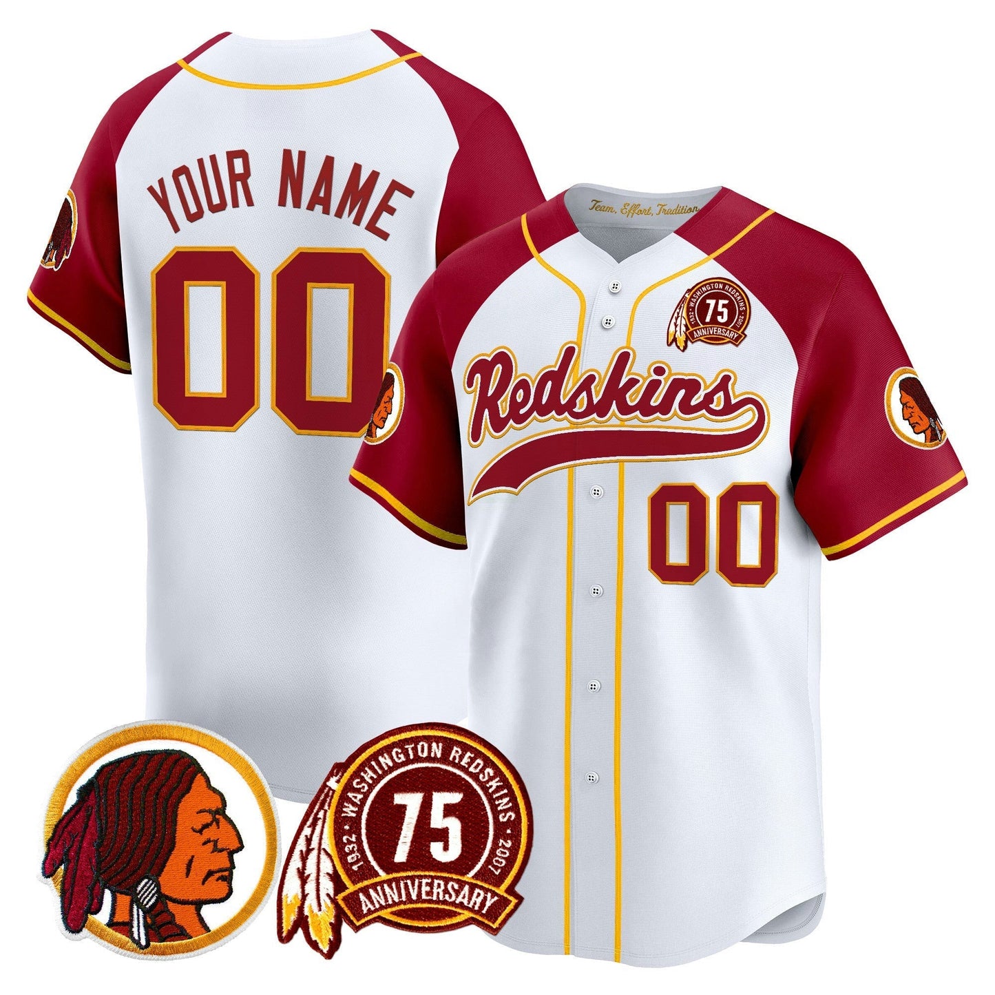 Camisa NFL Washington Commanders Washington Redskins Throwback Vapor Jersey
