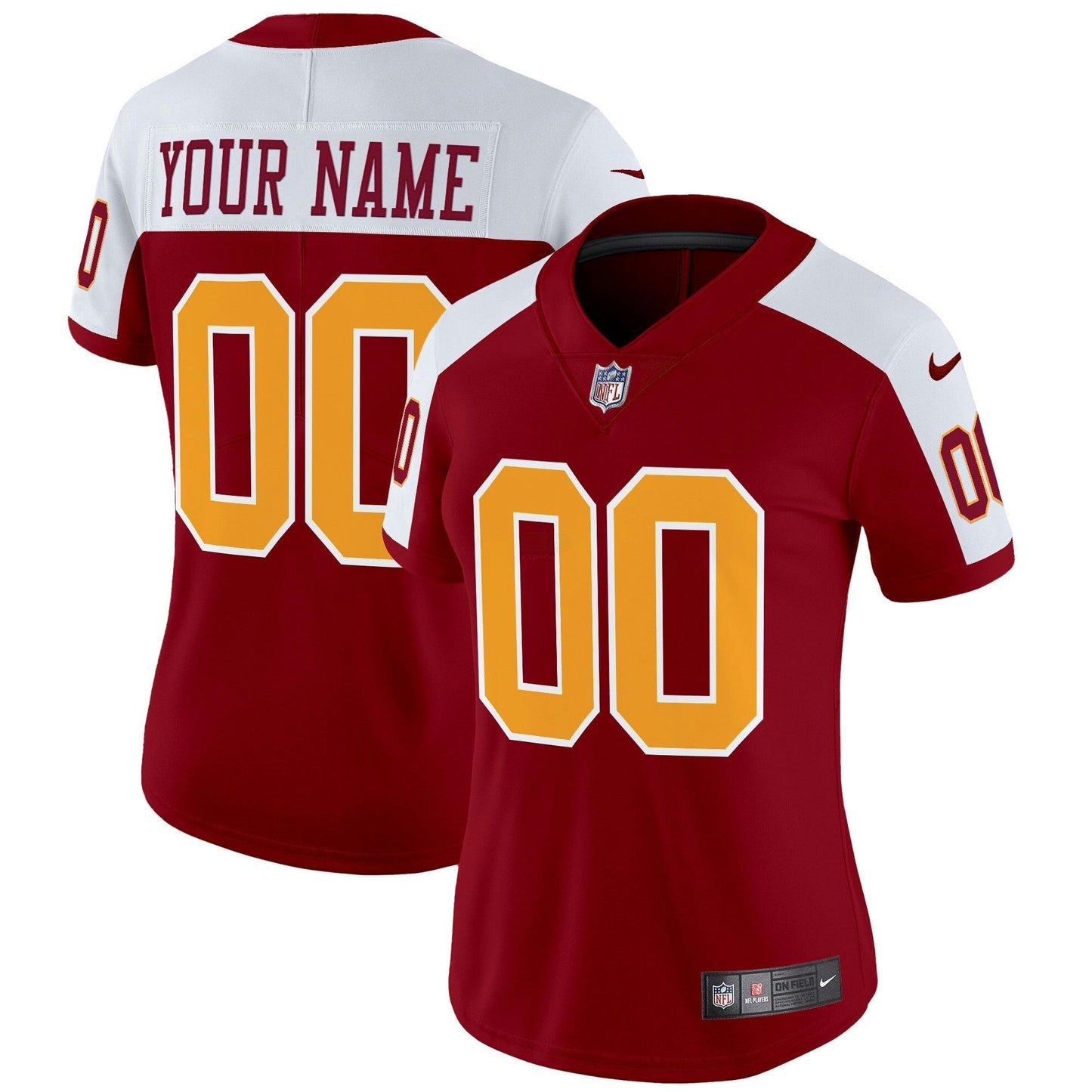 Camisa NFL Washington Commanders Washington Redskins Throwback Vapor Limited Jersey - Personalizada