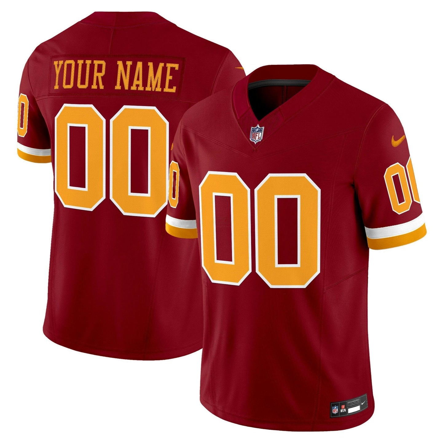 Camisa NFL Washington Commanders Washington Redskins Throwback Vapor Limited Jersey - Personalizada